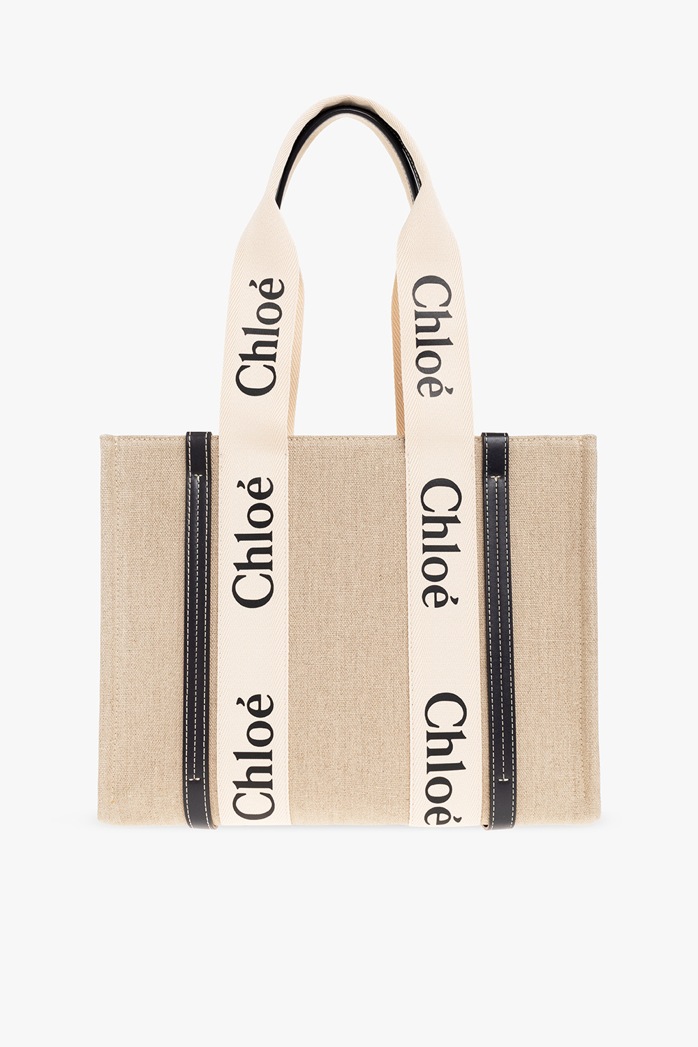 Beige 'Woody Medium' shopper bag Chloé - Vitkac GB